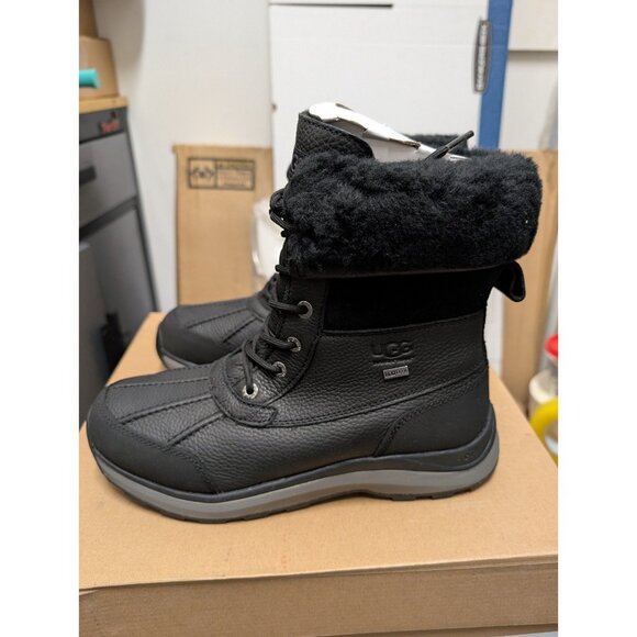 UGG ADIRONDACK III Black Winter Boots with Gray Lining size 10 NWB - Picture 4 of 7
